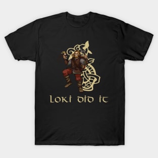 Funny Medieval History Viking Mythology Trickster God Loki T-Shirt